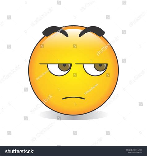 Bored Face Emoji Vector: vector de stock (libre de regalías) 1049572505 | Shutterstock