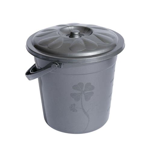 Plastic Bucket with Lid Handle Storage Bucket Bin Container Measures - OMS Home Store