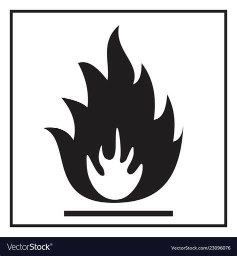 Flammable hazard symbol Royalty Free Vector Image