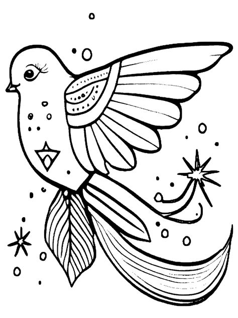 Holy Spirit Dove Coloring Page · Creative Fabrica