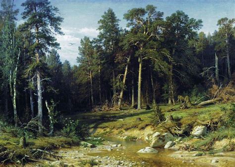 Pine forest in vyatka province 1872 - Shishkin - oil painting ...