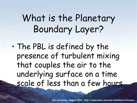 PPT - What is the Planetary Boundary Layer? PowerPoint Presentation, free download - ID:5494082