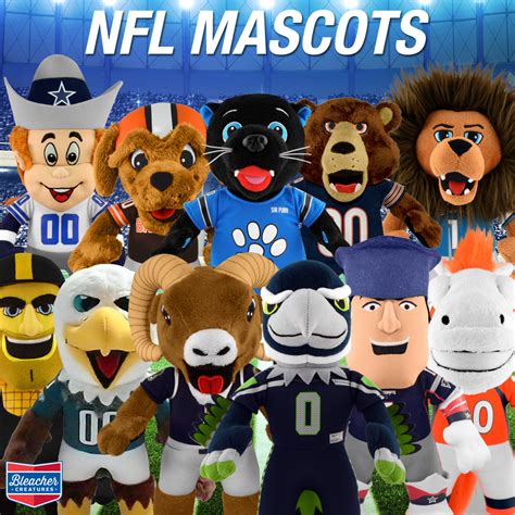 NFL Mascots Bleacher Creatures | Plastic and Plush