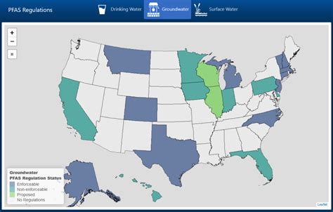 State-by-State PFAS Regulatory Criteria Map: Drinking Water ...