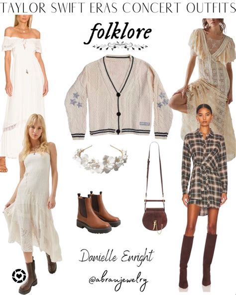 Taylor Swift Concert Outfits for Eras Tour inspired by Folklore Era Feminine White Dress ...