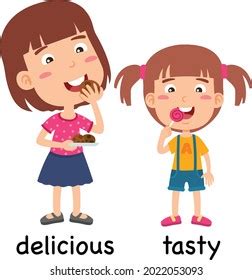 Synonyms Adjectives Delicious Tasty Vector Illustration Stock Vector (Royalty Free) 2022053093 ...