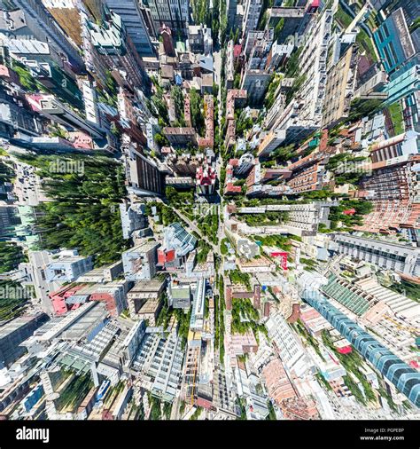 Aerial city view with roads, houses and buildings Stock Photo - Alamy