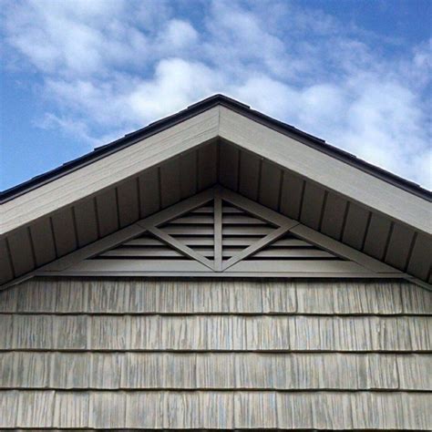 Triangle gable vent with Deco 3 spoke | Gable vents, Best exterior ...