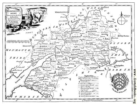 Eighteenth-Century Map of Gloucestershire