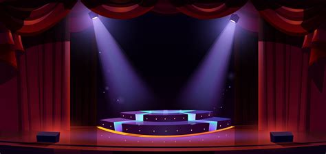 Theater stage or concert hall with round podium 16264281 Vector Art at Vecteezy