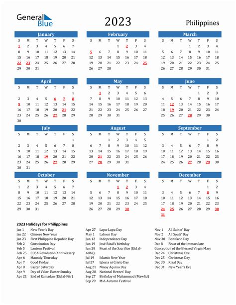 Holiday 2023 Calendar Philippines – Get Calendar 2023 Update