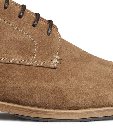 Lyst - H&M Suede Derby Shoes in Brown for Men