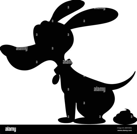 Dog Poop Silhouette- An Illustration of a Dog Pooping Stock Vector Image & Art - Alamy