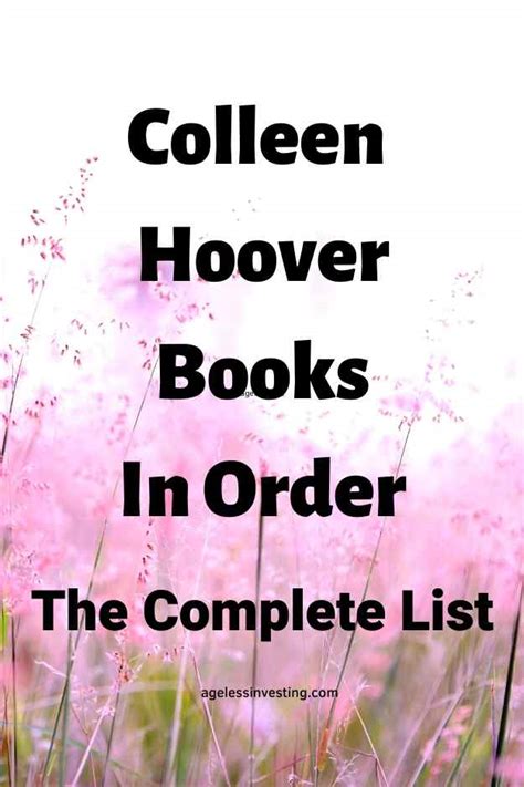 Colleen Hoover Books In Order To Read: The Complete List | Ageless ...