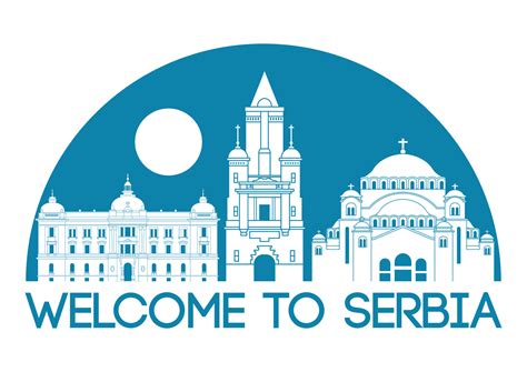 Serbia famous landmarks silhouette style 5643969 Vector Art at Vecteezy