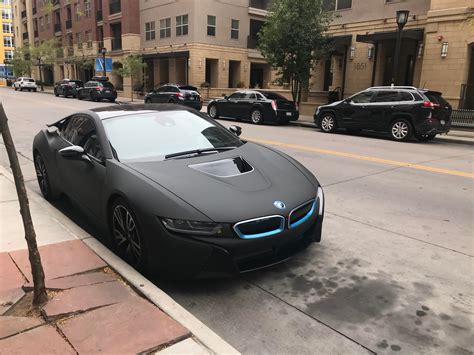 [BMW i8] in matte black in Denver : spotted