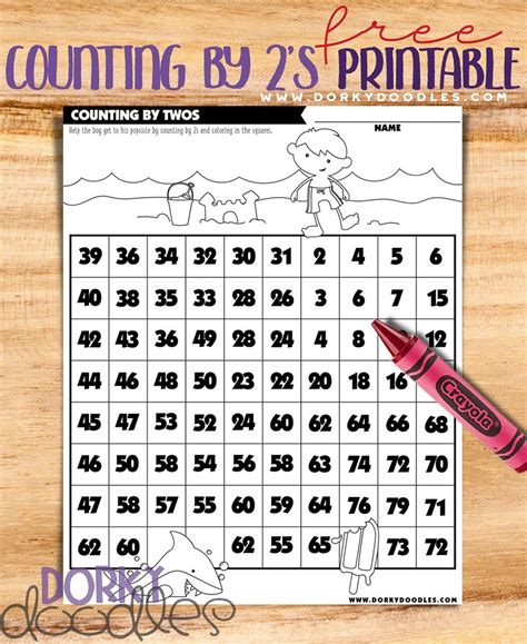 Count by Two's Printable Worksheet | Printable worksheets, Fun ...