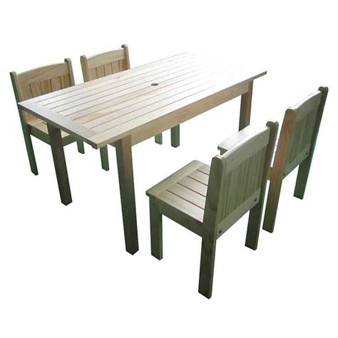 4 seats wooden garden table diy -lamhomefurniture.com
