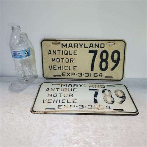 Antique Motor Vehicle Maryland License Plates - Trice Auctions