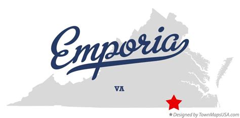 Map of Emporia, VA, Virginia