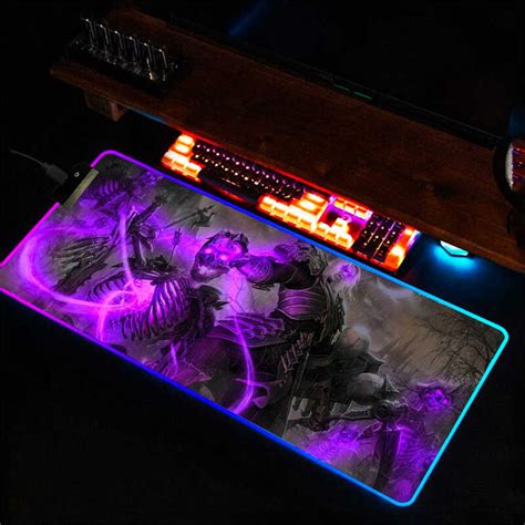 RGB Gaming Mouse Pad RGB Gaming Desk Pad Gaming Desk Mat Led Light ...