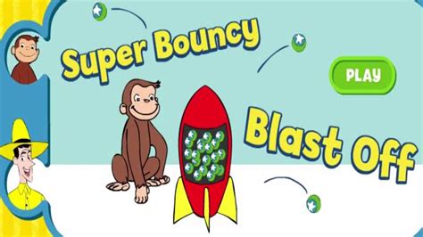 CURIOUS GEORGE Super Bouncy Blast Off Cartoon Animation PBS Kids Game ...