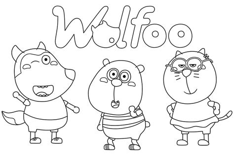 Wolfoo and Friends coloring page - Download, Print or Color Online for Free