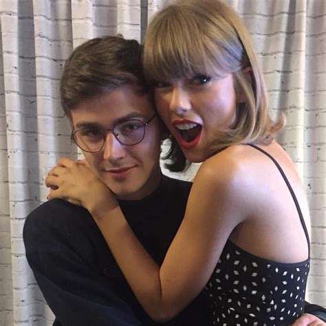 Taylor with Miles Heizer before the show in Los Angeles night five 8.26.15 Thirteen Reasons Why ...