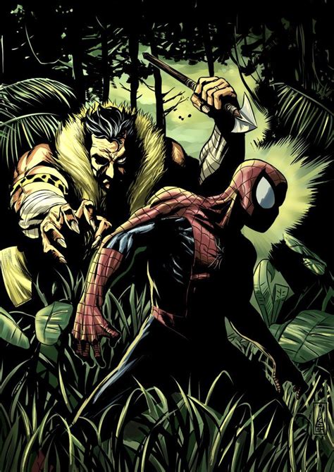 Spider vs Kraven - colored by Botonet on deviantART | Kraven the hunter ...