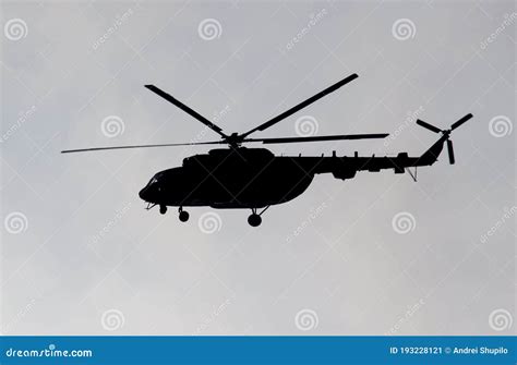 Silhouette of a Helicopter at Sunset Stock Image - Image of danger, work: 193228121