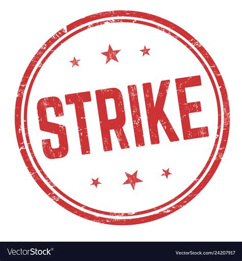 Strike sign or stamp Royalty Free Vector Image