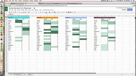 Google Sheets Roster Template