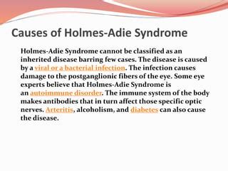 Holmes adie syndrome | PPT