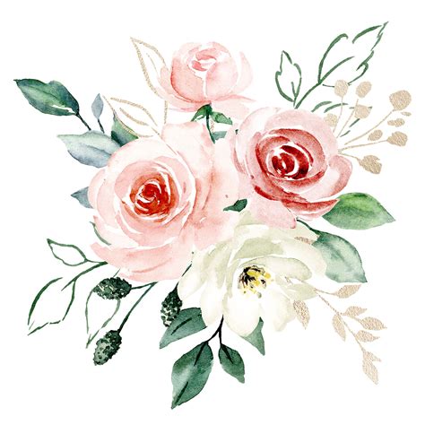 Watercolor flowers clipart. on Behance