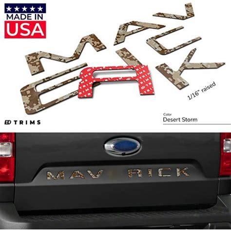 Ford Maverick Raised Tailgate Letters (Various Colors) - Maverick Truckin