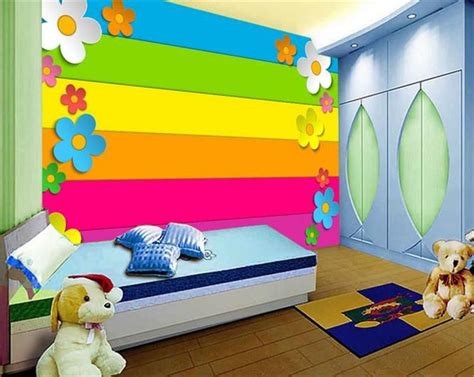 rainbow wall mural | Kids room murals, Kids bedroom designs, Kid room decor