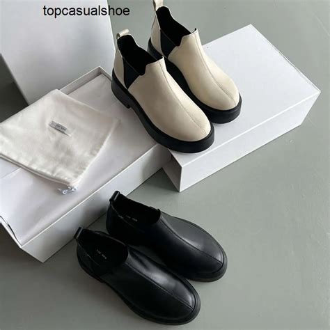 The Row Original Short Pure Boots 2023 Autumn/Winter New Thick Sole ...