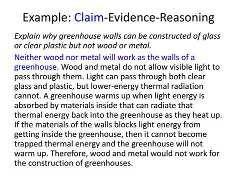 PPT - Claim-Evidence-Reasoning PowerPoint Presentation, free download - ID:6910666