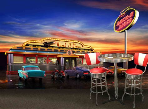 Vintage 50s Wallpapers - Top Free Vintage 50s Backgrounds - WallpaperAccess 1950s Diner, Retro ...