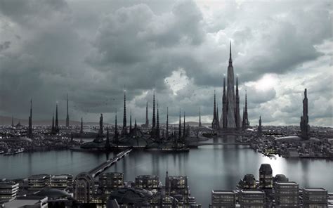 Gothic tower | Fantasy landscape, Landscape illustration, Futuristic city