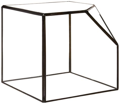 Buy Geometric Glass Terrarium, Heptahedron, Tilted Square, Black12 with WGV Cleaning Cloth ...