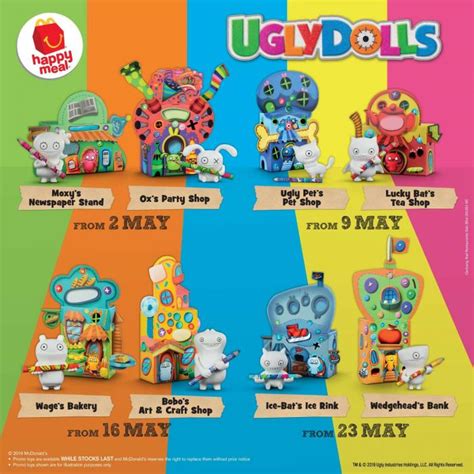 McDonald's FREE UglyDolls Happy Meal Toys (2 May 2019 - 29 May 2019)