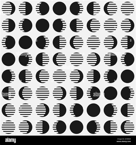 Seamless geometric pattern with Moon phases Stock Vector Image & Art ...