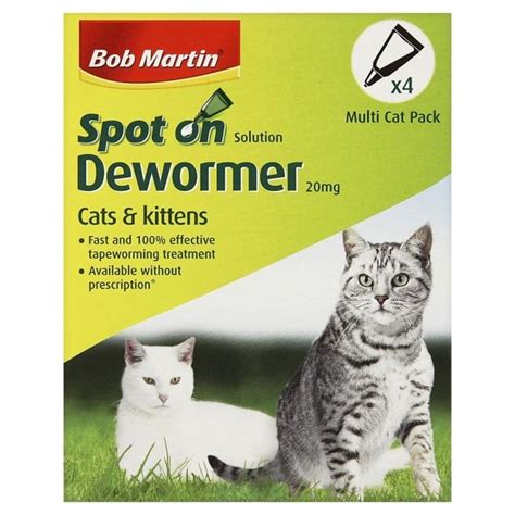 Bob Martin Spot On Dewormer For Cats & Kittens 4 Tubes | Feedem