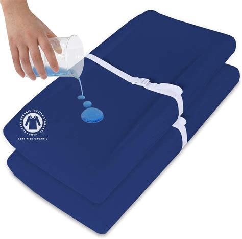 Waterproof Changing Pad Cover/Change Table Cover Sheets(Improved Style), 2 Pack Navy Blue ...