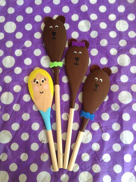 Story Spoons: Goldilocks and the Three Bears | Wooden spoon puppets, Goldilocks and the three ...