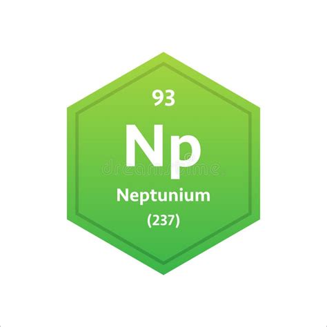 Neptunium Symbol. Chemical Element of the Periodic Table Stock Vector - Illustration of isolated ...