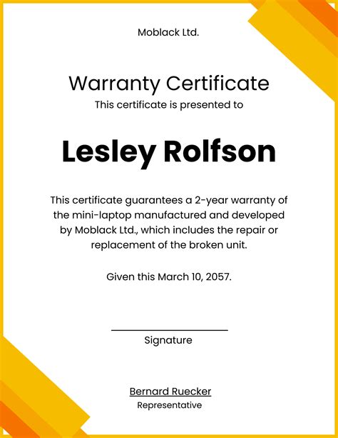 Roofing Warranty Template