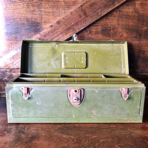 Vintage metal tool box green Climax toolbox from the | Etsy | Metal ...