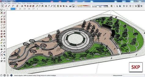 Sketchup Landscape Park H3 3D model | CGTrader